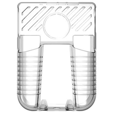 Imagem de Capa protetora para Anbernic RG 406V, capa transparente de TPU com alças texturizadas, proteção total, absorção de choque, antiderrapante e antiarranhões (preto)