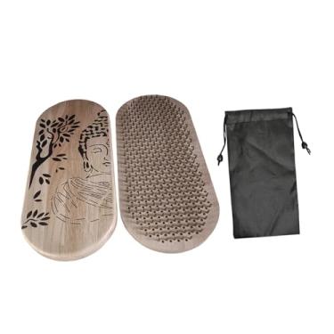 Imagem de Vaveren Prancha de Massagem para os Pés Board, Portátil, Relaxante, Acupressão, Meditação Premium com Pregos e Bolsa de Armazenamento em Madeira