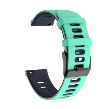 Imagem de ONECMN Pulseira de relógio de couro + silicone de 22 mm para Garmin Venu 2, feminina, masculina, pulseira para Vivoactive 4/Active/Forerunner 745 (K, para ativo)