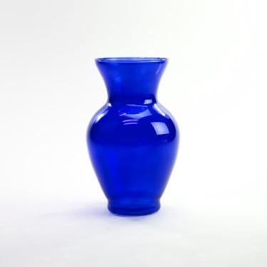 Imagem de Vasos de vidro de urna clássica azul translúcida de 28 cm para vaso de flores, buquês, centro de mesa ou grande arranjo floral, decoração de casa, casamento, evento, mesa, 1 peça