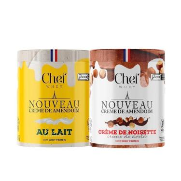 Imagem de Kit 2x Pasta de Amendoim com Proteína Whey Protein 600g - Chef Whey-Unissex