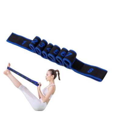 Imagem de Faixa elástica fitness | 8 níveis de aderência antiderrapante – corda de tensão para iniciantes, mulheres, adolescentes, meninas, amantes de ioga, treinamento de força, casa, academia, viagens