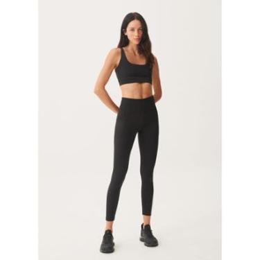 Imagem de Calça Legging Esportiva Feminina Com Costuras Contrastantes - Verde XG-Feminino