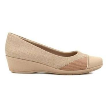 Imagem de Sapatilha Comfortflex Anabela Almond - Feminina - Bege-Feminino