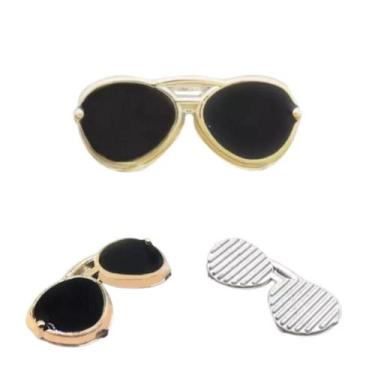 Imagem de Mini Óculos De Sol Para Amigurumi 21Mm X 9Mm Com 10 Unidades - Lns