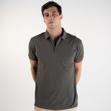 Imagem de Camisa Polo Aramis Zíper Monocromática Verde Musgo-Masculino