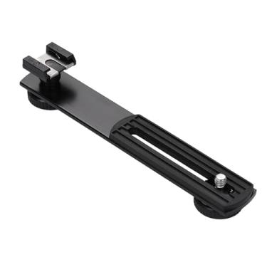 Imagem de Suporte Universal de Liga Alumínio com Cold-shoe Adicional e Parafuso 1 4 Leve Compacto para Câmeras DVs Filmadoras Microfones Flash Gatilhos Luzes LED Acessórios