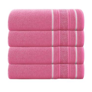 Imagem de Toalha De Banho 100% Algodão 280g/m2 68cm X 1,30m (4, Rosa Lavanda)