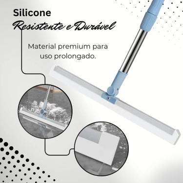 Imagem de Super Kit 2 Rodos Mágico Vassoura Silicone Limpeza Fácil