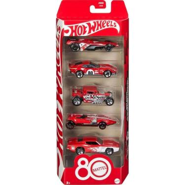 Imagem de Kit 5 Carrinhos Hot Wheels 80º Aniversário Die Cast Car