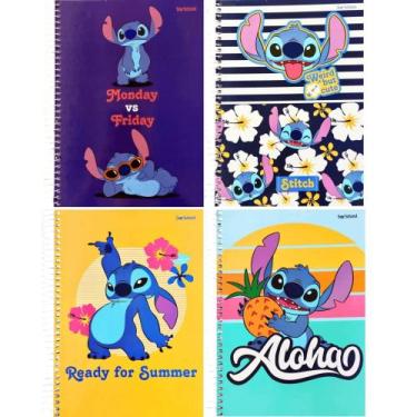 Imagem de Caderno Espiral Capa Dura 1x1- 80 Folhas - Stitch - Starschool - JANDA