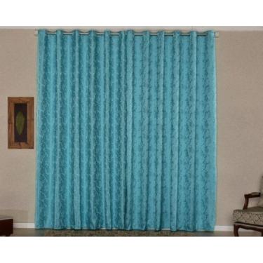 Imagem de Cortina Para Sala Jacquard Tecido Semi Blackout 4,00X2,50