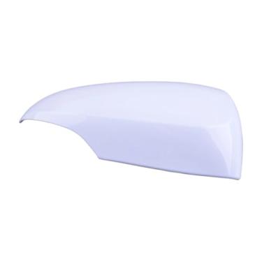 Imagem de Frente direita exterior porta lateral asa espelho retrovisor capa guarnição decoração Compatível com toyota prius c 2012 2013 2014-2018 branco