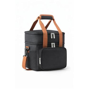 Imagem de Bolsa Térmica Premium para Marmita – 2 Compartimentos, Isolamento Térmico Eficiente, À Prova de Vazamentos, Ideal para Trabalho, Academia e Viagens