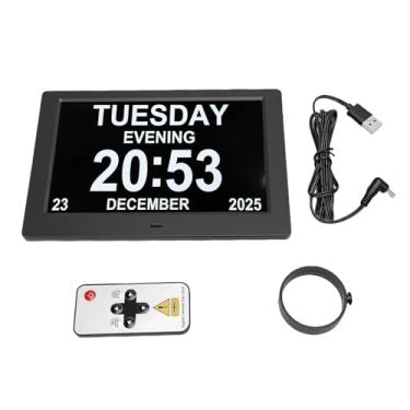 Imagem de Marhynchus Relógio de Calendário Digital, Tela Grande de 8 Polegadas, Tela IPS, Resolução 1280x800P Com Lembretes, Controle Remoto para Home Office, Quarto, Sala de Aula, Mesa de Parede