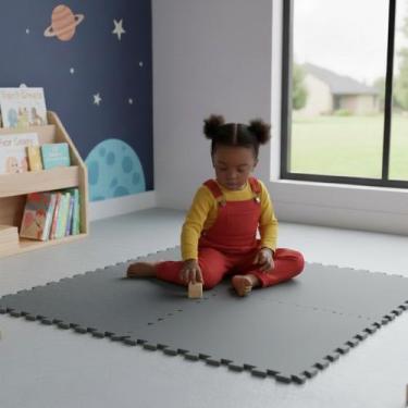 Imagem de Kit 4 Placas Tatame EVA 50x50cm 10mm Linha Econômica Pq defeito Piso E