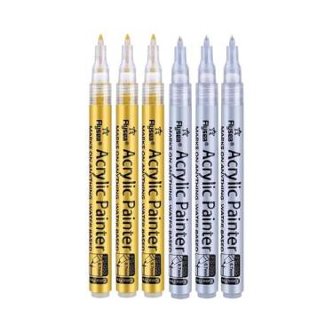 Imagem de Marcadores De Tinta Acrílica Em 4 Cores, 6 Peças/Conjunto, 0.7mm Extra