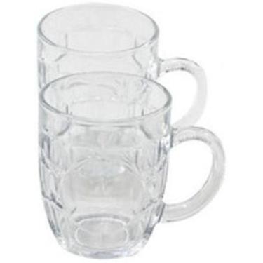 Imagem de Jogo 6 Copos Canecas Água Suco Vidro Conjunto 300Ml 9,5 X 8