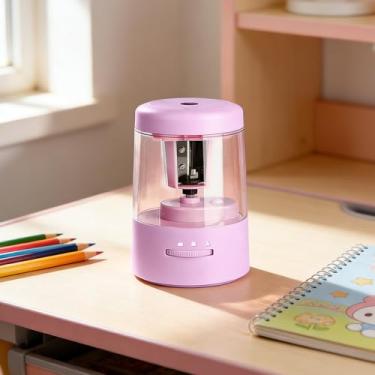 Imagem de Apontador de lápis elétrico, apontador de lápis portátil pequeno alimentado por bateria para crianças, afiação rápida, adequado para nº 2/colorido (6-8 mm), escola/sala de aula/escritório/casa