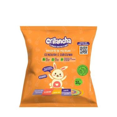 Imagem de Biscoito Polvilho Cenoura e Cúrcuma Crilancha - 20g
