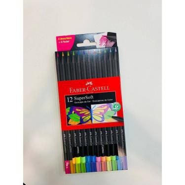 Imagem de Lapis de Cor EcoLapis SuperSoft 6 Neon 6 Tons Pasteis Faber Castell