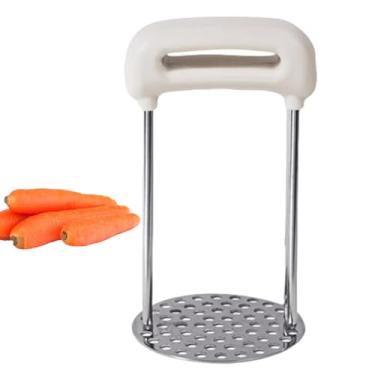 Imagem de Amassador de Batatas,Acessório de Cozinha Manual Ergonómico em Aço Inoxidável | Utensílio para Puré de Batatas | para Molhos e Cozinhar Carne Picada