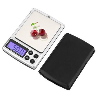 Imagem de Balança digital de cozinha, balança de cozinha de bolso, mini balança de alimentos, 1 kg/0,1 g visor LCD eletrônico digital bolso joias balança de alimentos ferramenta de cozinha nova