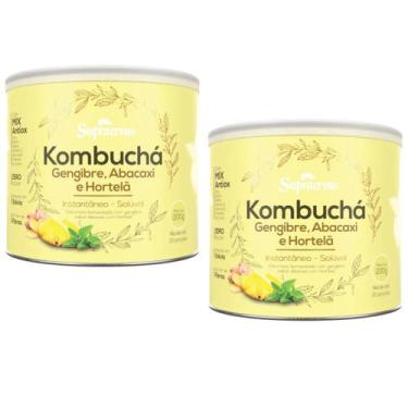 Imagem de Kombuchá Gengibre Abacaxi Hortelã 2 Potes de 200g kombucha - SUPRAERVA