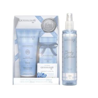 Imagem de Kit Giovanna Baby Blue Body Splash + Hidr. 200ml , Sab. 90G e Colonia 