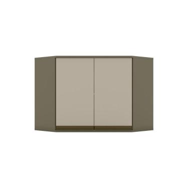 Imagem de Armário Aéreo Canto Oblíquo 02 Portas Connect Henn Duna Com Cristal