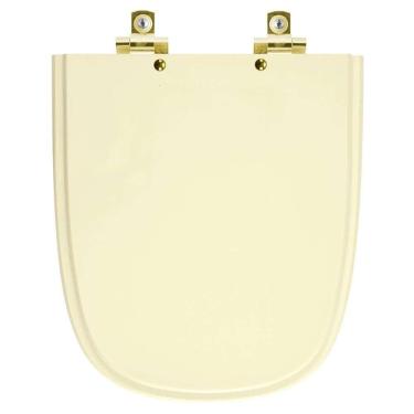 Imagem de Assento Sanitário Com Fechamento Lento Ibiza Bone Para Vaso Incepa Com Ferragem Dourada