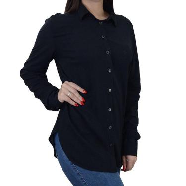 Imagem de Camisa Feminina Dudalina ML Regular Fit Celebrate Preta - 530110-Masculino