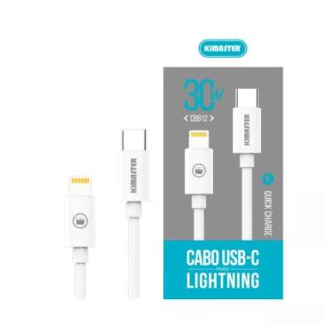 Imagem de Cabo USB-C para Lightning de 30W Turbo - Kimaster (CB812)