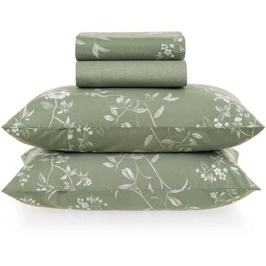 Imagem de Jogo de Cama Karsten Marcella 160 Fios 4 Peças Queen Verde