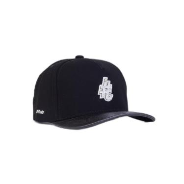 Imagem de Boné Itals Preto Brasão Aba Couro-Unissex