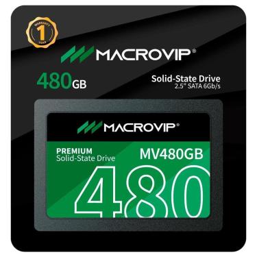 Imagem de SSD 480GB SATA III 6GB/s Macrovip MV480GB Leitura 520MB/s Escrita 450MB/s