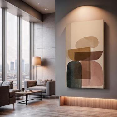 Imagem de Quadros Decorativos Formas Arquitetônicas 40x60 Moderno Luxo Sala Quar