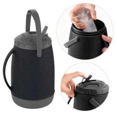 Imagem de Garrafa Isotermica Bebida Gelada 2,5 Litros Atacama Soprano, Preto