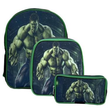 Imagem de Mochila Escolar De Costas Infantil Herói Hulk Vingadores 3D - TOYS 2U