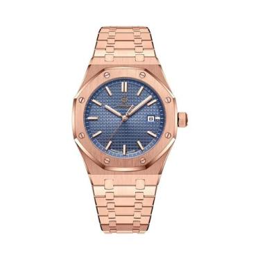 Imagem de Relógio De Quartzo Masculino Quadrado À Prova d'Água Em Aço Inoxidável