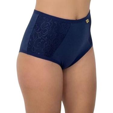 Imagem de Kit 3 Calçola de Algodão Calcinha Feminina Cotton Plus Size Cintura Al