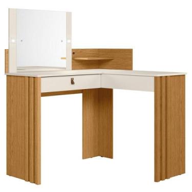 Imagem de Penteadeira Camarim de Canto Glow 1 Gaveta - Móveis Albatroz, Cinamomo