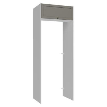 Imagem de Porta-geladeira 83 Cm 1 Porta Basculante Branco/cinza Vik Madesa Branc