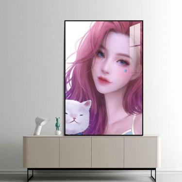 Imagem de Arte de parede e pintura em tela League of Legends Seraphine 40x60cm