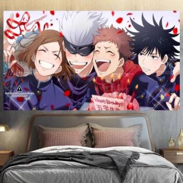 Imagem de Tapeçaria para pendurar na parede Jujutsu Kaisen Anime 100x150cm polié