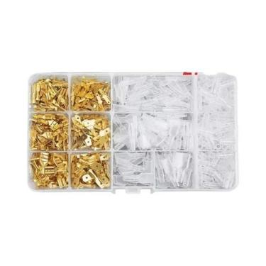 Imagem de Kit Sortido De Conectores De Fio Dourados De Emenda Rápida E Terminais