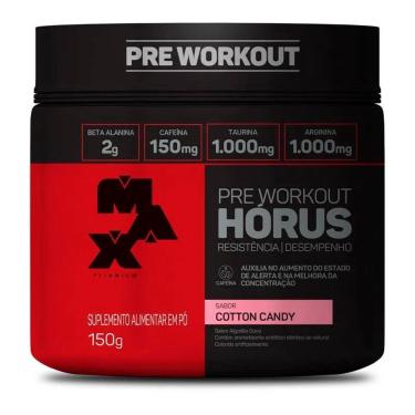 Imagem de Horus Pre-workout 150g Cotton Candy (Algodao Doce) Max Titanium-Unissex