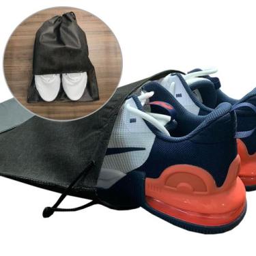Imagem de 10 Saco Porta Sapato Grande Tenis Salto TNT Visor 33x43 Vr - Idealiza 