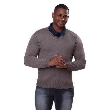 Imagem de Suéter Masculino Tricô Decote V 72052-Masculino