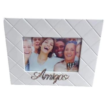 Imagem de Porta Retrato Lembranças Amigos MDF Branco Para Fotos 10x15 - YES